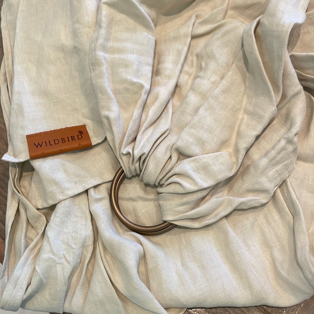 Wildbird Ring Sling Carrier, Linen 74” Sparrow with Bronze Ring